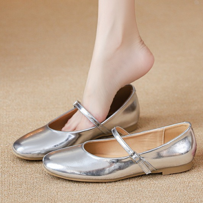 Women Shoes Elegant - Silver Ballet Flats Shoes Women Elegant