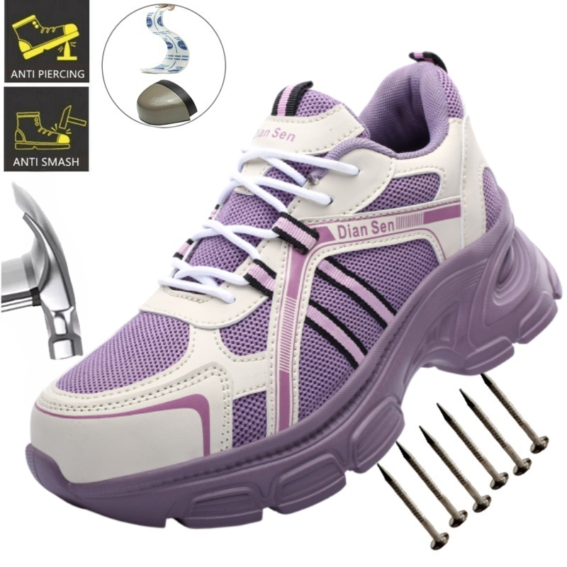 Women'S Shoes For Work - Ladies' Fashionable And Comfortable Safety Shoes,