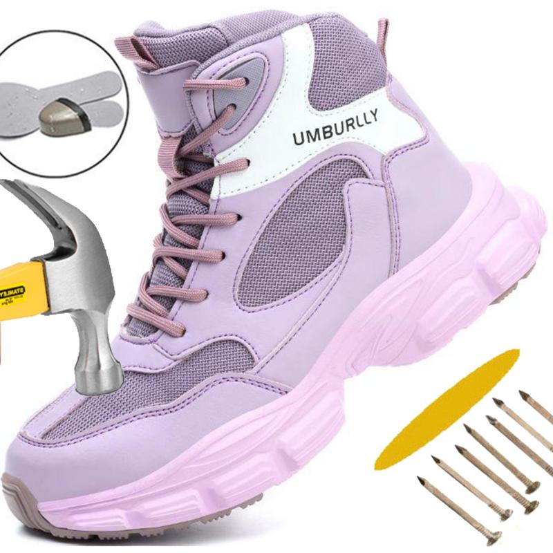 Women'S Shoes For Work - Women’s Outdoor Wear-resistant Steel Toe Safety