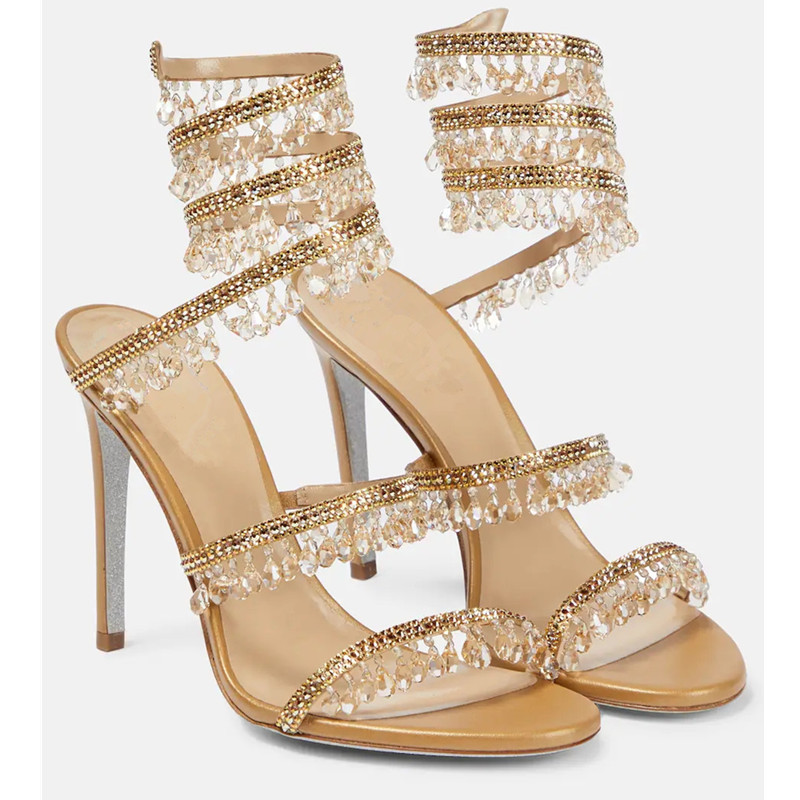 Sexy Green Crystal Fringe Stil - Peep Toe Heels recension och pris