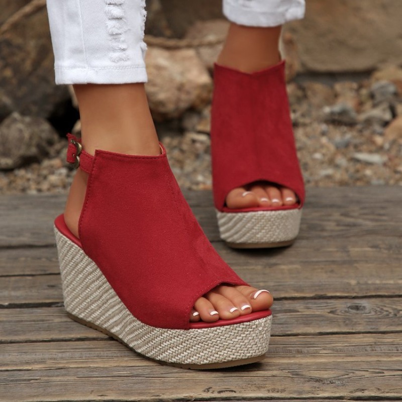Women Sandals Summer Wedge Pla - Espadrille Wedge Shoes recension och pris