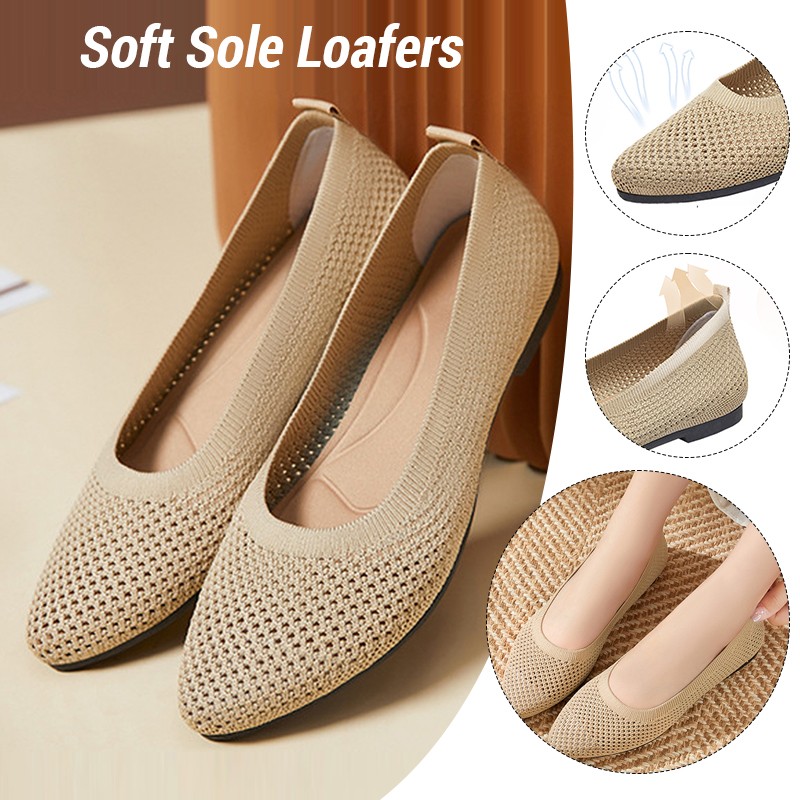 Women Flat Shoes Knitted Loafe - Ballet Flat Women recension och pris