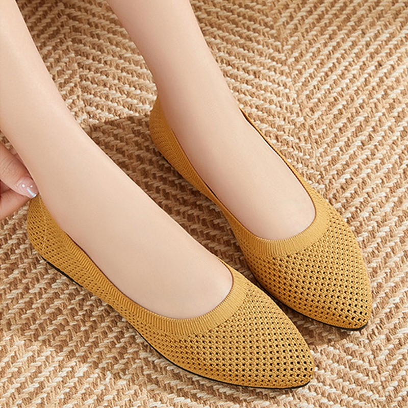 Women Flat Shoes Knitted Loafe - Ballet Flat Women recension och pris