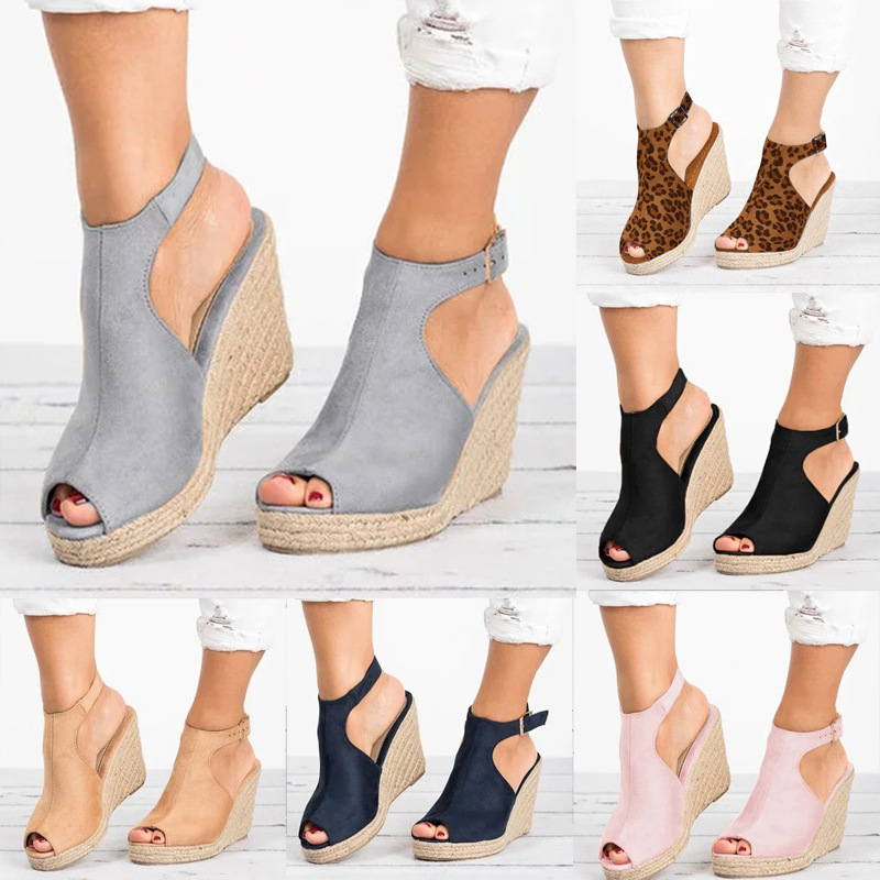 Heeled Sandals for Women Summe - Espadrille Wedge Shoes recension och pris