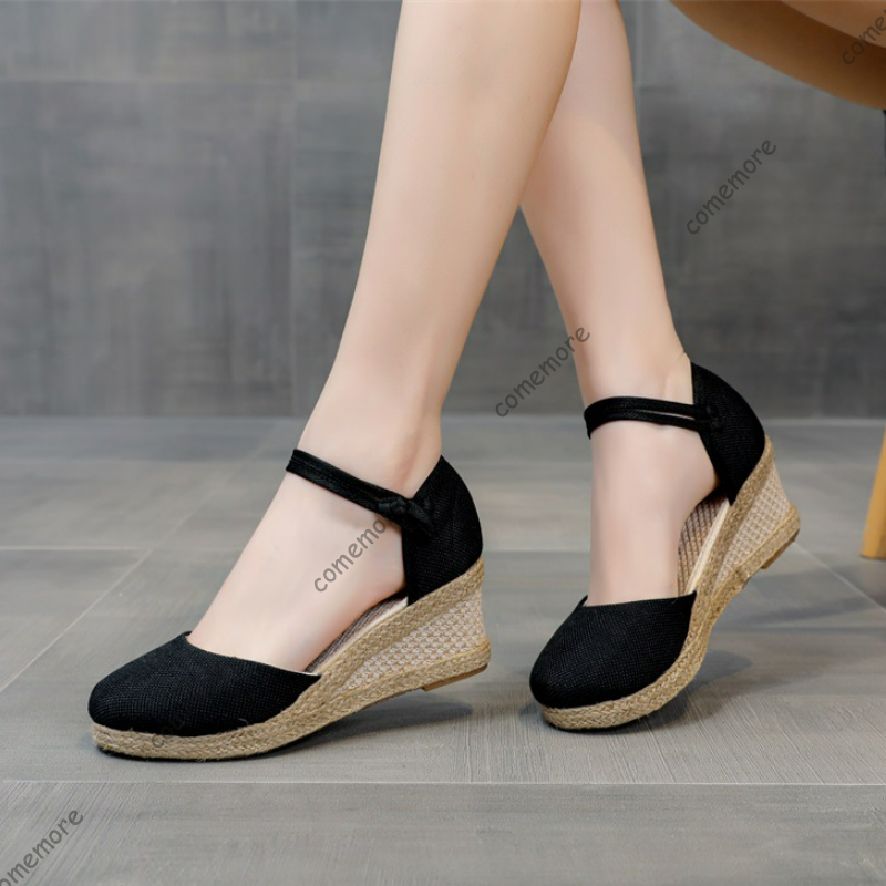 Comemore Sandals High Heel Sum - Espadrille Wedge Shoes recension och pris