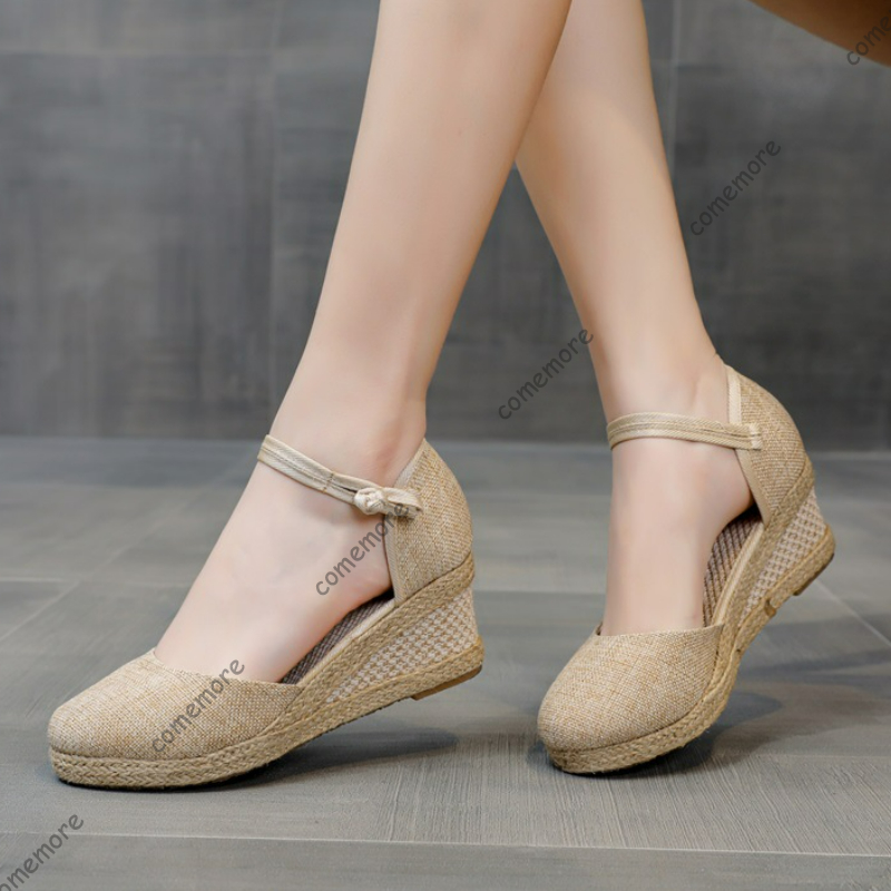Comemore Sandals High Heel Sum - Espadrille Wedge Shoes recension och pris