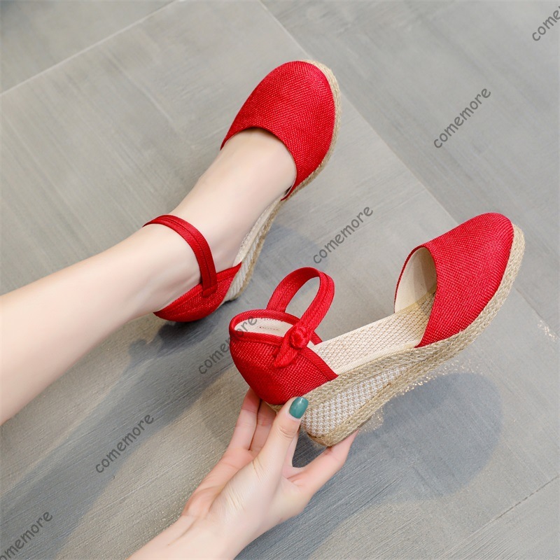 Comemore Sandals High Heel Sum - Espadrille Wedge Shoes recension och pris