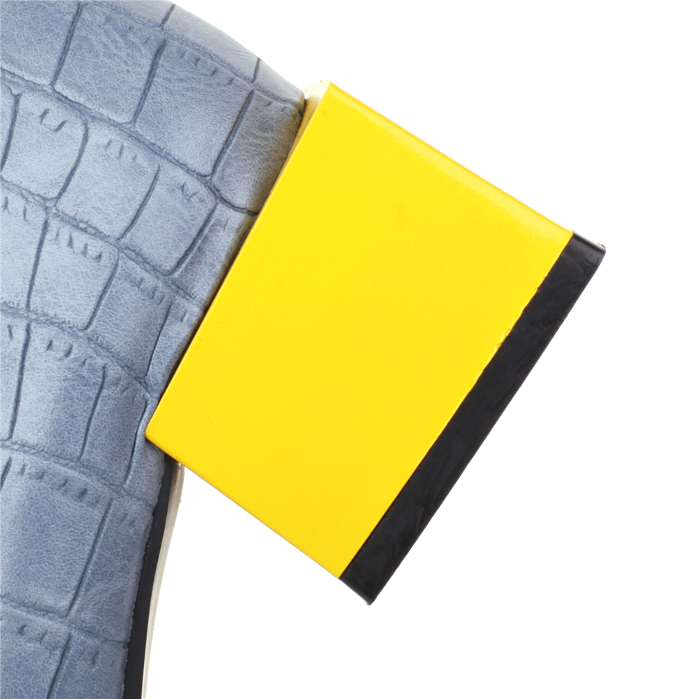 Square Low Heels Shoes Elegant - Women'S Shoes Yellow recension och pris