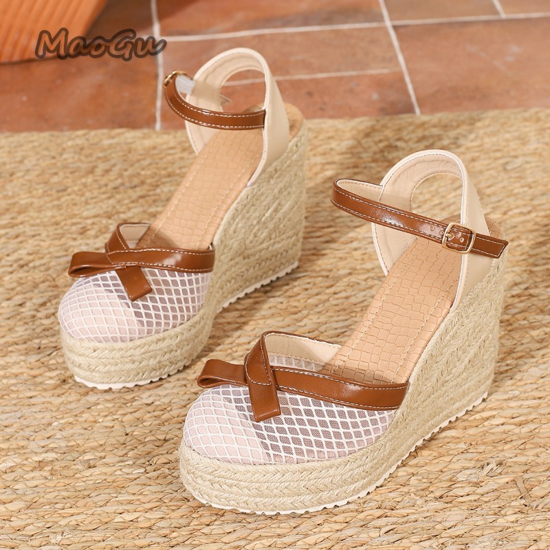 Size42 Women's Mesh Bow Espadr - Espadrille Wedge Shoes recension och pris