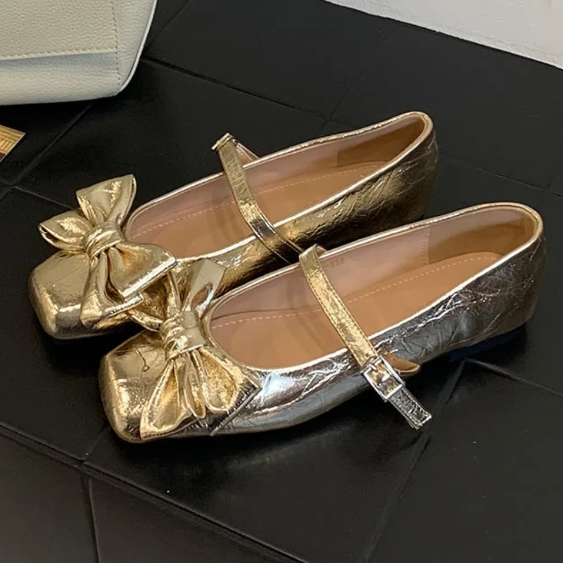Cute Bowknot Square Toe Design - Women Shoes Elegant recension och pris