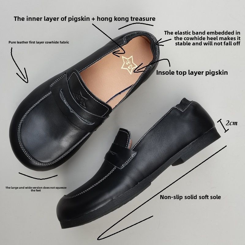 Natural Leather Wide Women's S - Women Shoes For Big Feet recension och pris