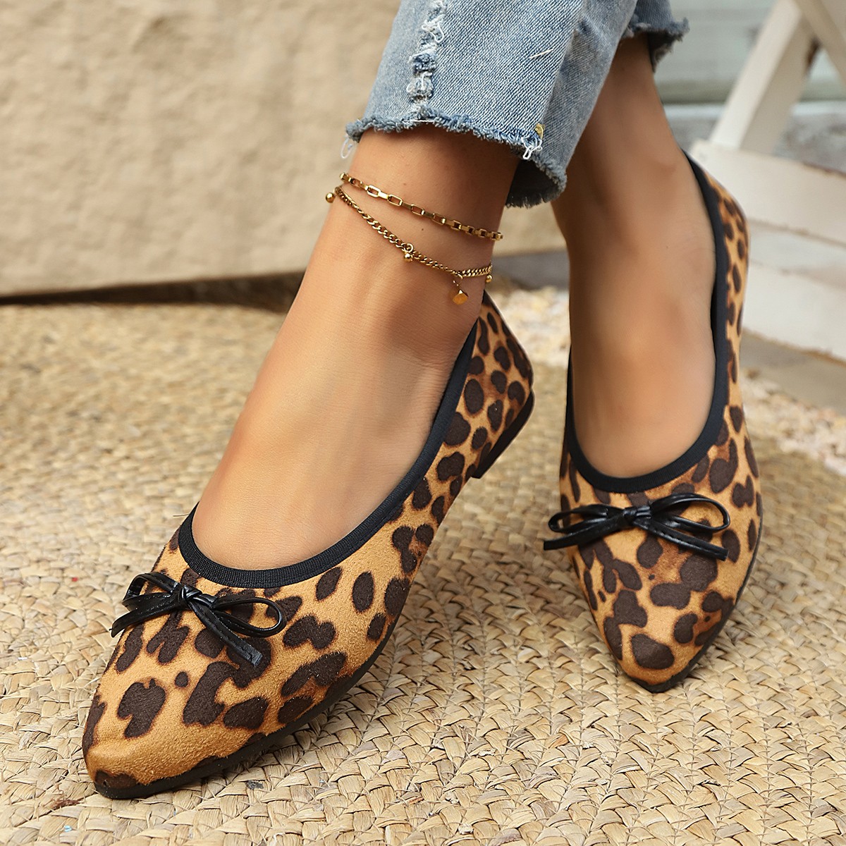2026 Leopard Flats Women Round - Women'S Shoes For Work recension och pris