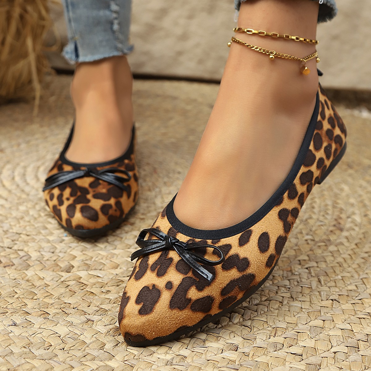 2026 Leopard Flats Women Round - Women'S Shoes For Work recension och pris