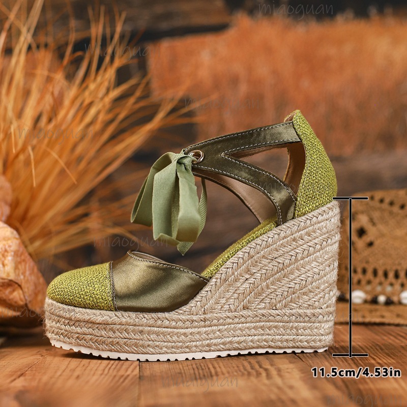 Round Toe Cover Heel Women's L - Espadrille Wedge Shoes recension och pris