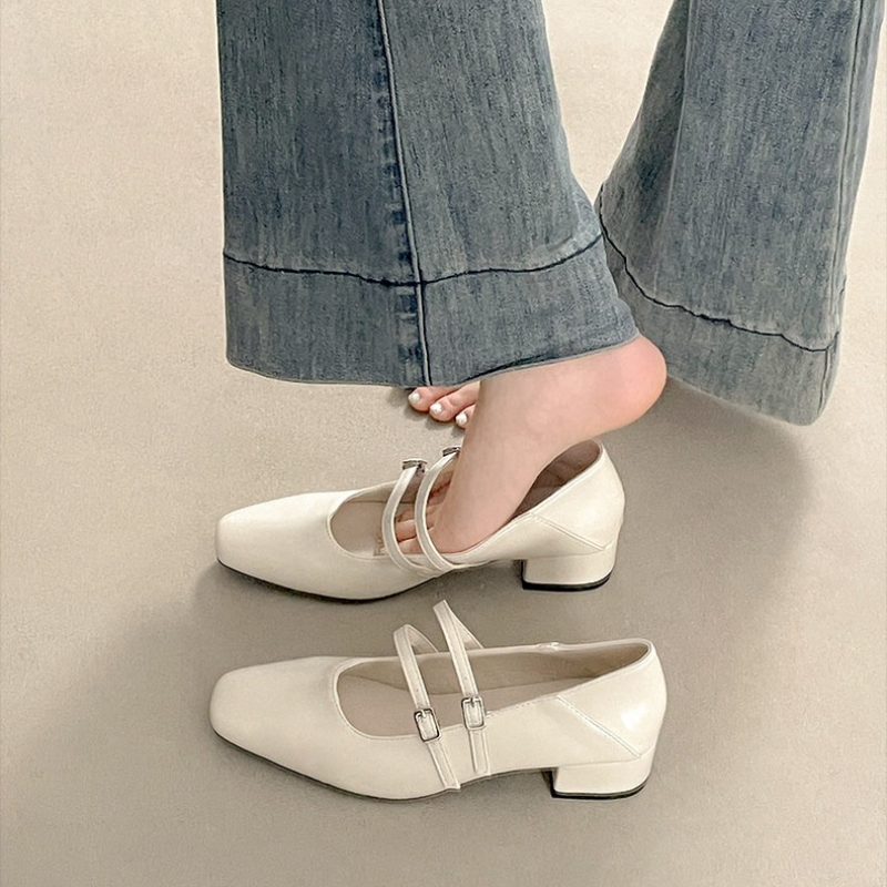 Square Toe Low Heel Women Silv - Women Shoes Elegant recension och pris