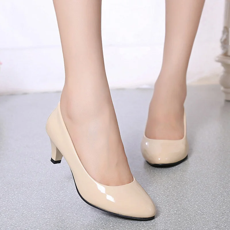 Female Pumps Nude Shallow Mout - Women'S Shoes For Work recension och pris
