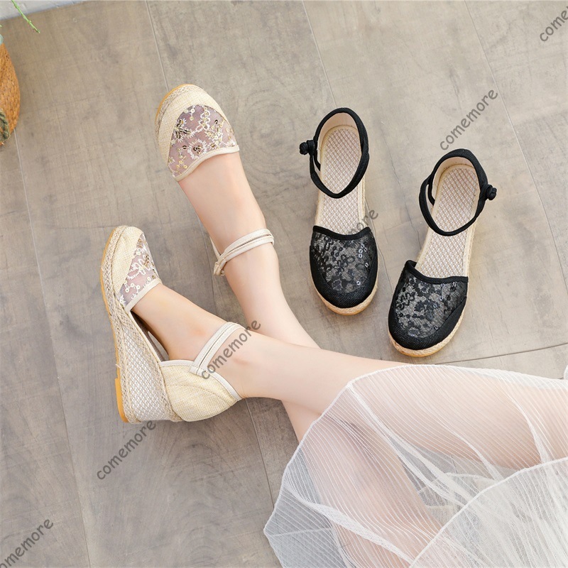 Women's Lace Mesh Espadrille W - Espadrille Wedge Shoes recension och pris
