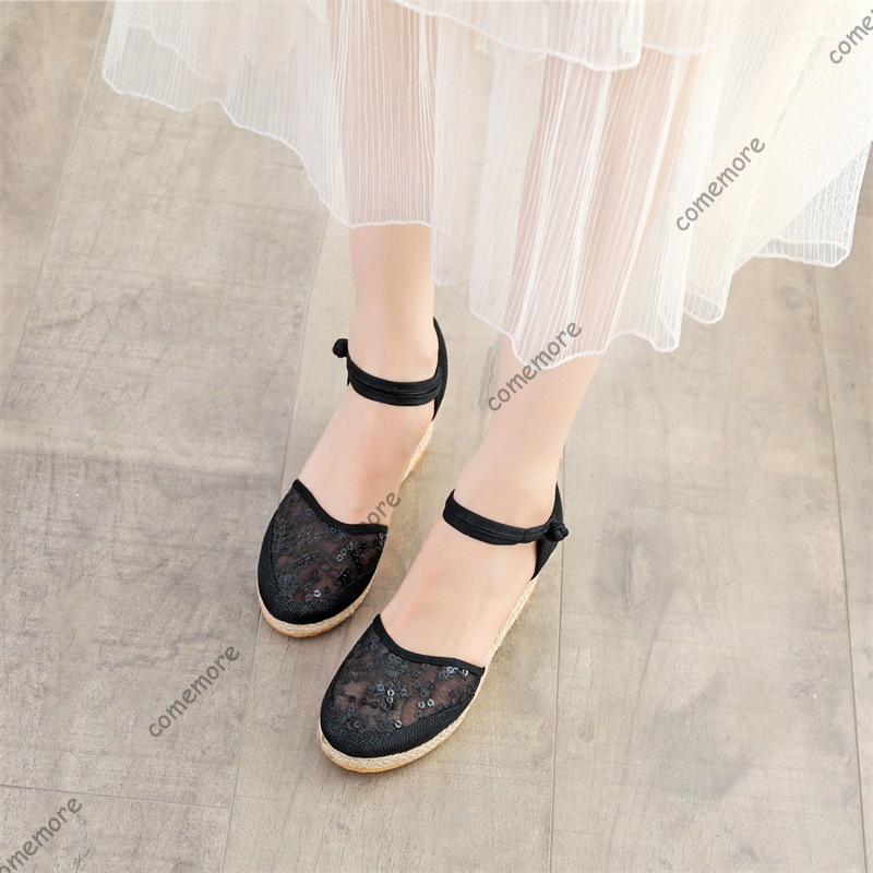 Women's Lace Mesh Espadrille W - Espadrille Wedge Shoes recension och pris