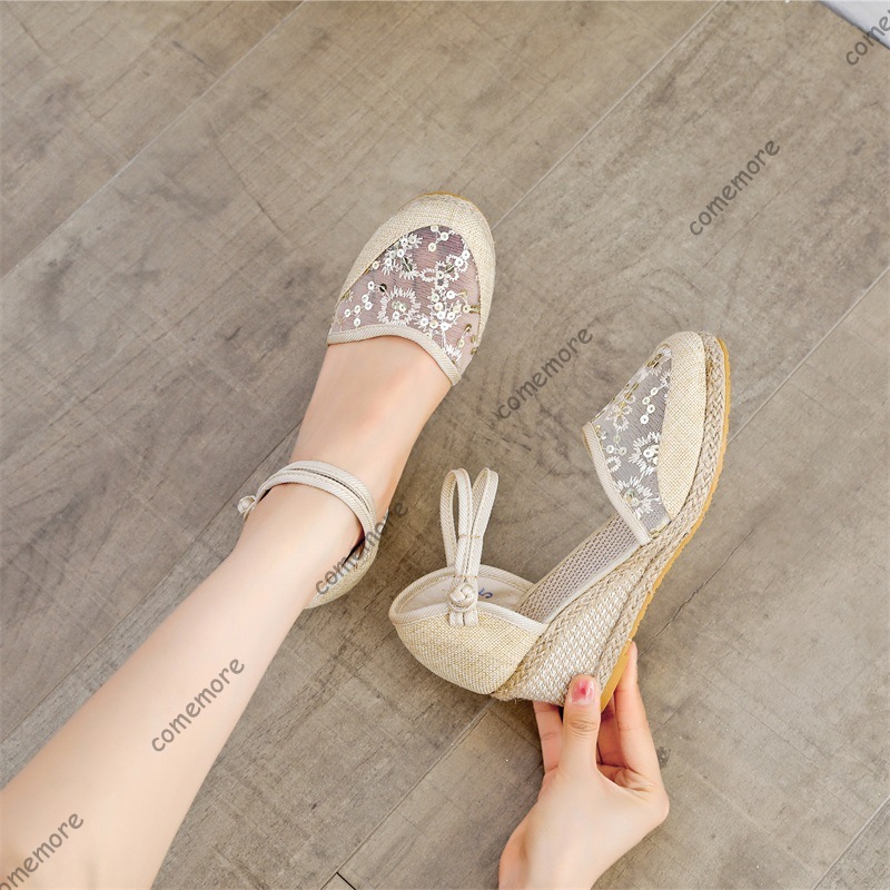 Women's Lace Mesh Espadrille W - Espadrille Wedge Shoes recension och pris