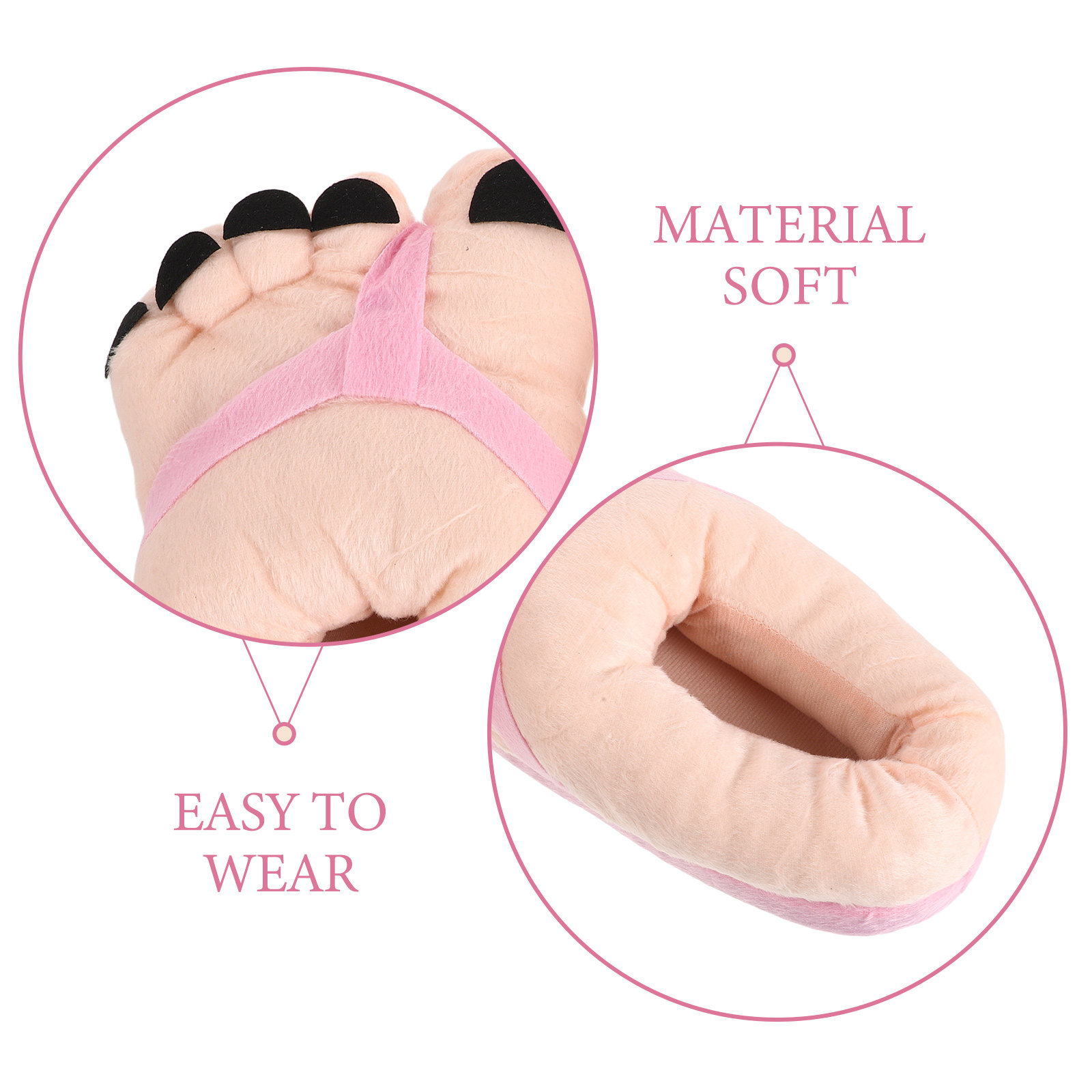 1Pair Funny Giant Feet Slipper - Women Shoes For Big Feet recension och pris