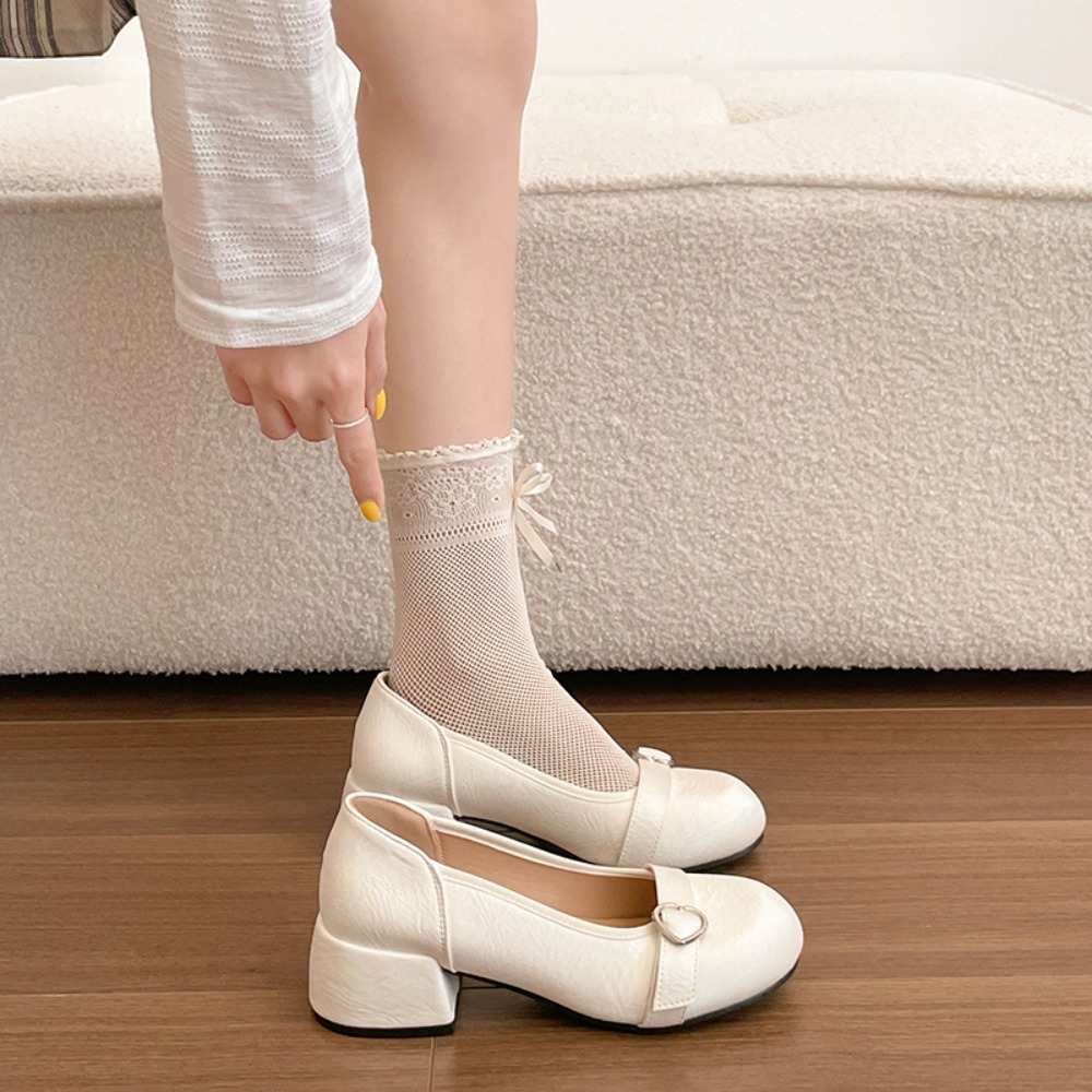French-style Chunky Heel Silve - Women Shoes Mk recension och pris